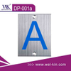 "Adhesivo para interiores de acero inoxidable personalizado Placa de señalización para el suelo del inodoro (DP-001A)"