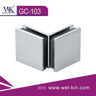 Conectores de vidrio de 180 grados de acero inoxidable Herrajes para abrazaderas de muro cortina de vidrio (GC-103)