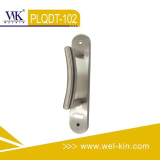 Manija de puerta interior de acero inoxidable 304 Manija de inox 304 en placa larga (PLQDT-102)