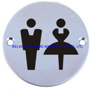 Los hombres y las mujeres baño moderno firmar la placa de la muestra de acero inoxidable (DP-003A)